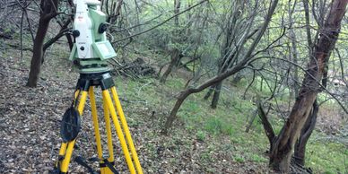 Topography surveying for a leach field.