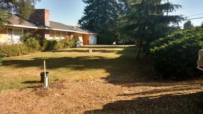 Percolation testing being conducted in the Hayward Hills, California area.