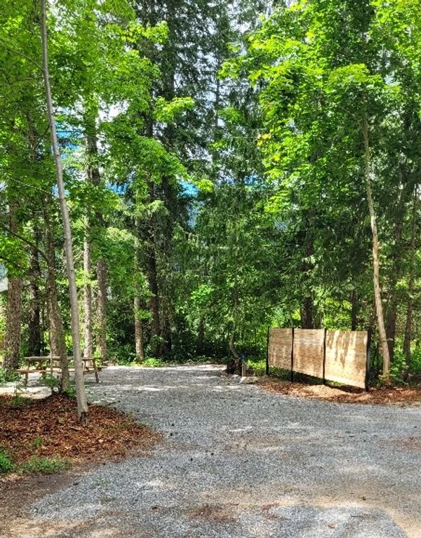 Large level sites, privacy fencing between sites.