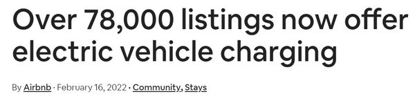 Snip of an article about electric vehicle charging