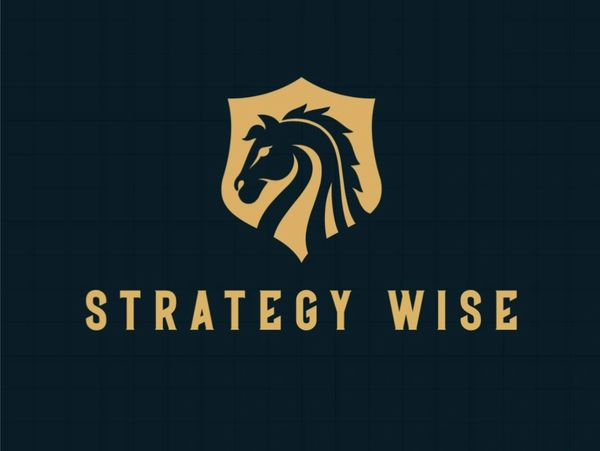 Logo featuring a stylized horse head and the text 'STRATEGY WISE'.