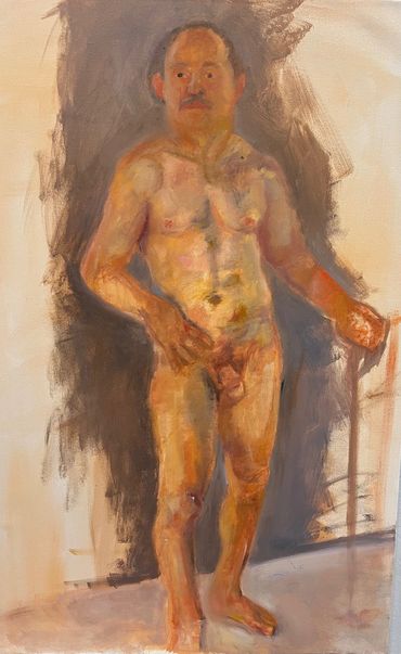 From life. Oil on canvas.