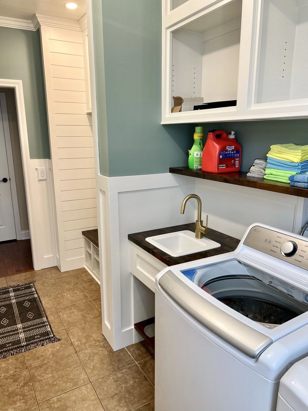Mudroom upper cabinets
