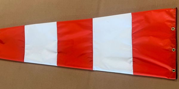 Orange and White windsock, Aviation Windsock
