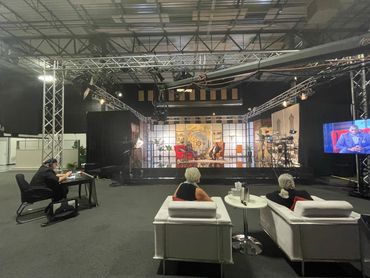 Our CEO/Director on set for Season 3 of God Made Millionaire. He serves as an Ambassador for the Nat