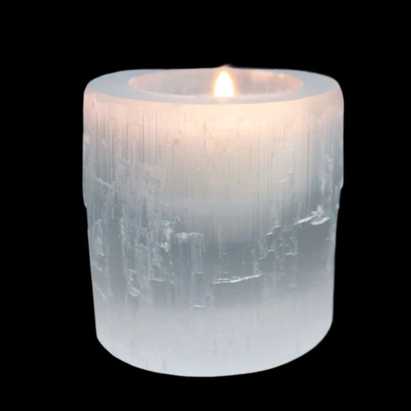 Selenite Candle Holder