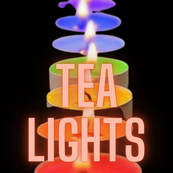 Rainbow Unscented Tea Light Candles