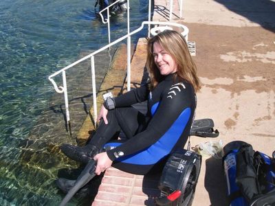 scuba diver in a wetsuit