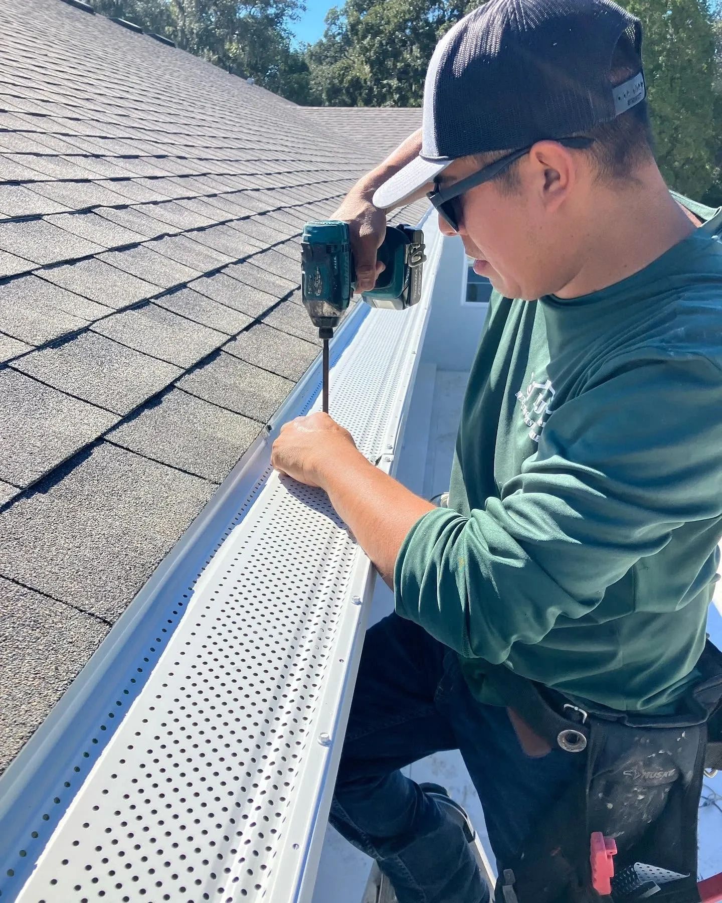 Ez flow leaf guar protection install.