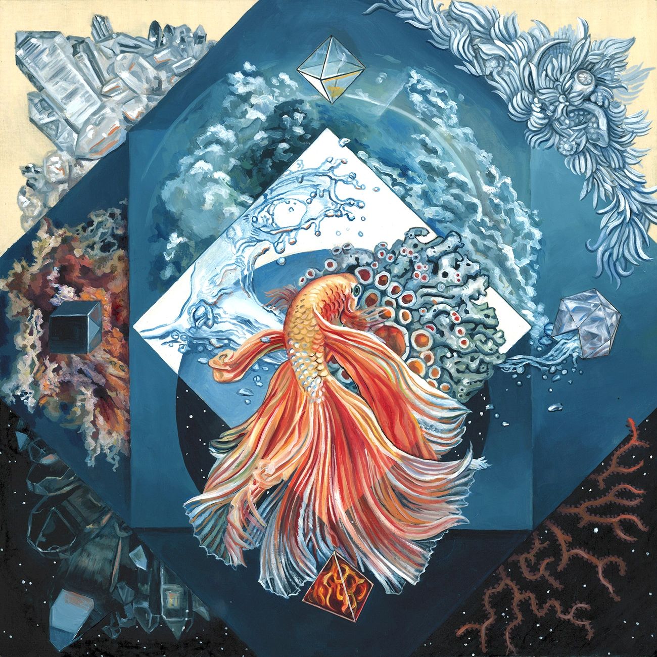 koi fish and four elements