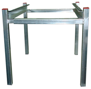 Adjustable Air Handler Stand with filter guides. Made in America by The Metal Shop.