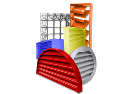 Louver or Louvers, Damper ,Balance Damper, Fire Damper. Made in America by The Metal Shop.