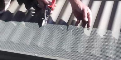 aluminium gutter mesh installation