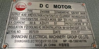 DC Motor Manufacture by SEMC Group widely use in Rolling mill, Steel mill other heavy machine steel