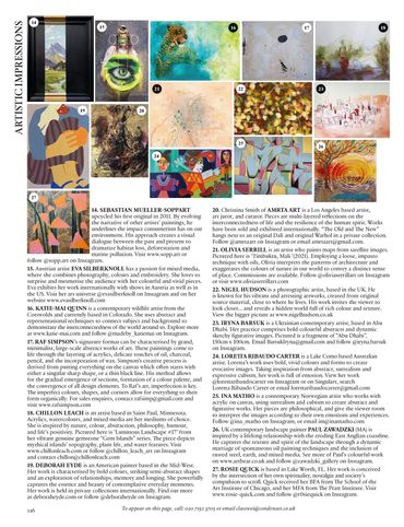 Interior page of House & Garden UK magazine by Conde Nast, showing various artist work & statements