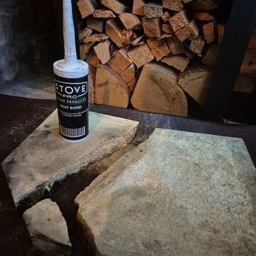 Log burner service and firebrick repair
