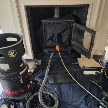 Stove and chimney cleaned in West Kirby