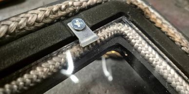 log burner stove door rope replaced by sean the sweep wirral.