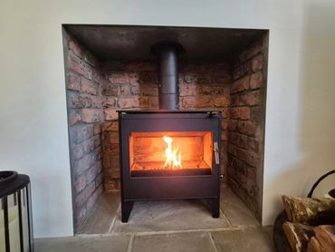 log burner sweep