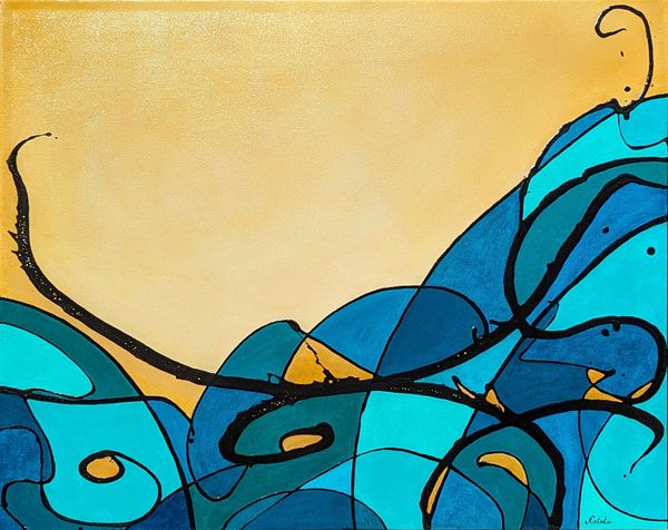 Serenity - Turquoise and Yellow