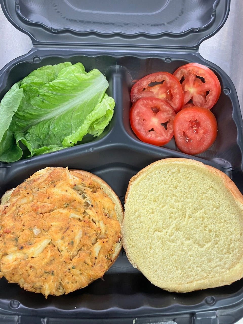 Word of Mouth Catering and Grilling Maryland crab cake special at Bowie Town Center