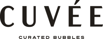 Logo of Cuvée with the tagline Curated Bubbles.