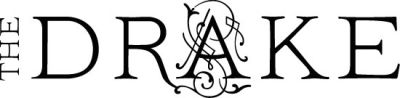 Logo with the word 'THE DRAKE' in a decorative style.