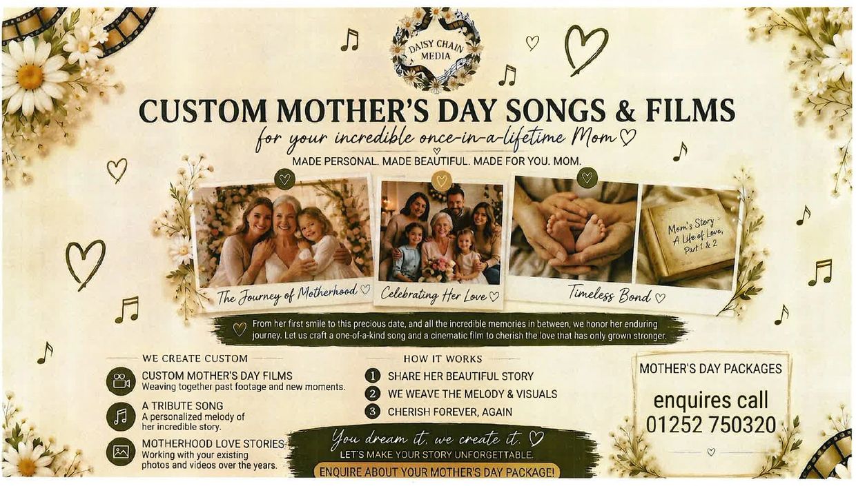 Custom Mother's Day songs and films for memorable moments.