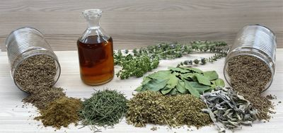 Selected brazspice spices herbs on a table