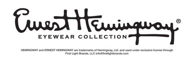 Ernest Hemingway Eyewear Collection logo in black text.
