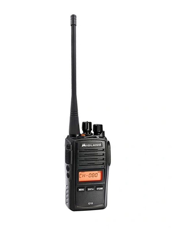 Midland G18 UHF handheld radio for caravans and camping