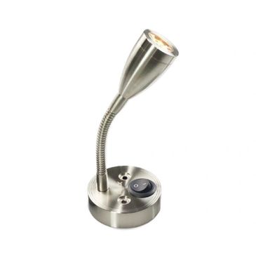 Spot reading light brushed nickel for RV interiors