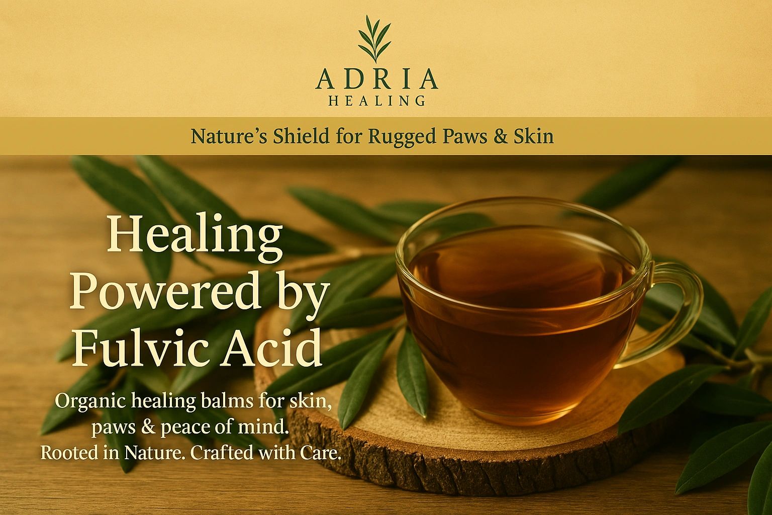 Fulvic Acid -Healing Minerals - Botanical ingredients - Organic dog products. Eczema - Psoriasis -