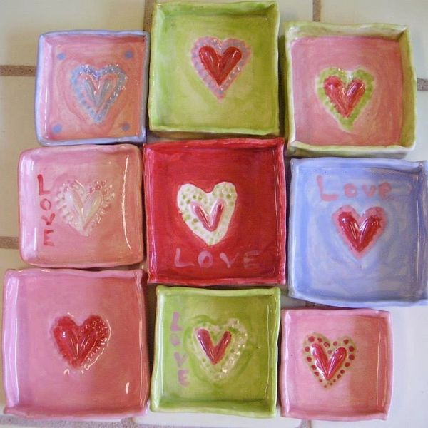 handmade earthenware clay dishes