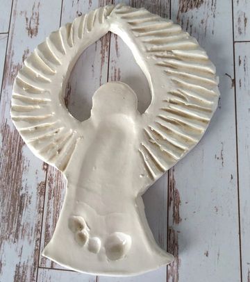 clay footprint angel