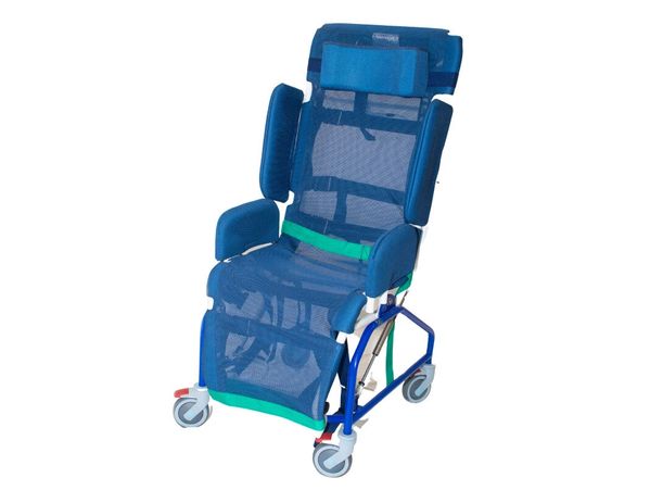 Tilt in space shower chair
