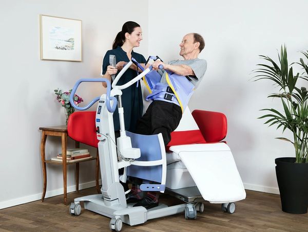 Arjo patient handling solution in use to assist a client.