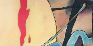 Silk Painting. Abstract. Spacey Image