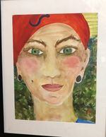 Portrait of a Wise woman in watercolor