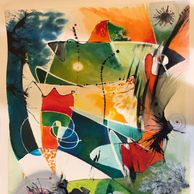 Abstract Painting on Paper