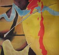 Abstract Painting on Silk