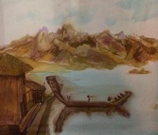 Early New Zealand - silk painting in the early manner