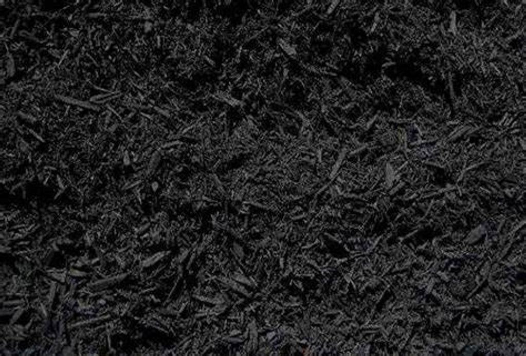 Black Dyed Hardwood Mulch Triple Shredded Delivered Delivery Bulk
