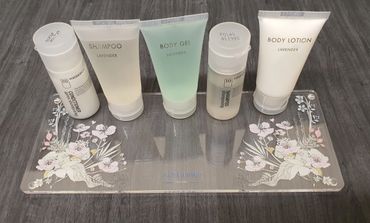 acrylic amenity tray