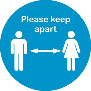 covid floor sticker