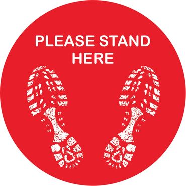 covid floor sign