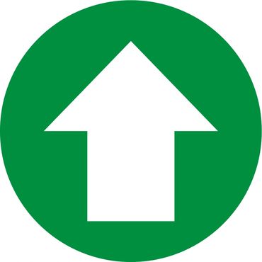One way floor sign
