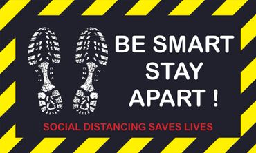 covid safety floor graphic