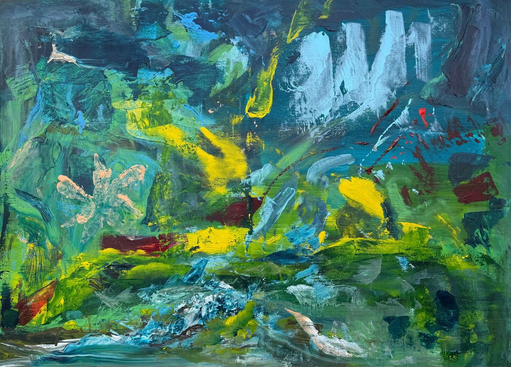 Nature Boy - 2025 - 600 x 900mm, acrylic and pastel on canvas