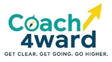 Logo of Coach 4ward with a compass and upward arrow symbol.